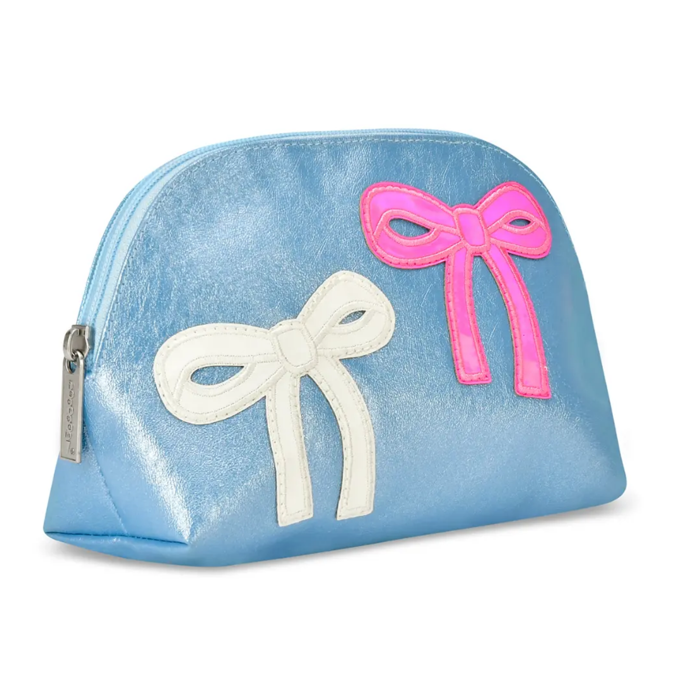 PATCHED BOW COSMETIC BAG