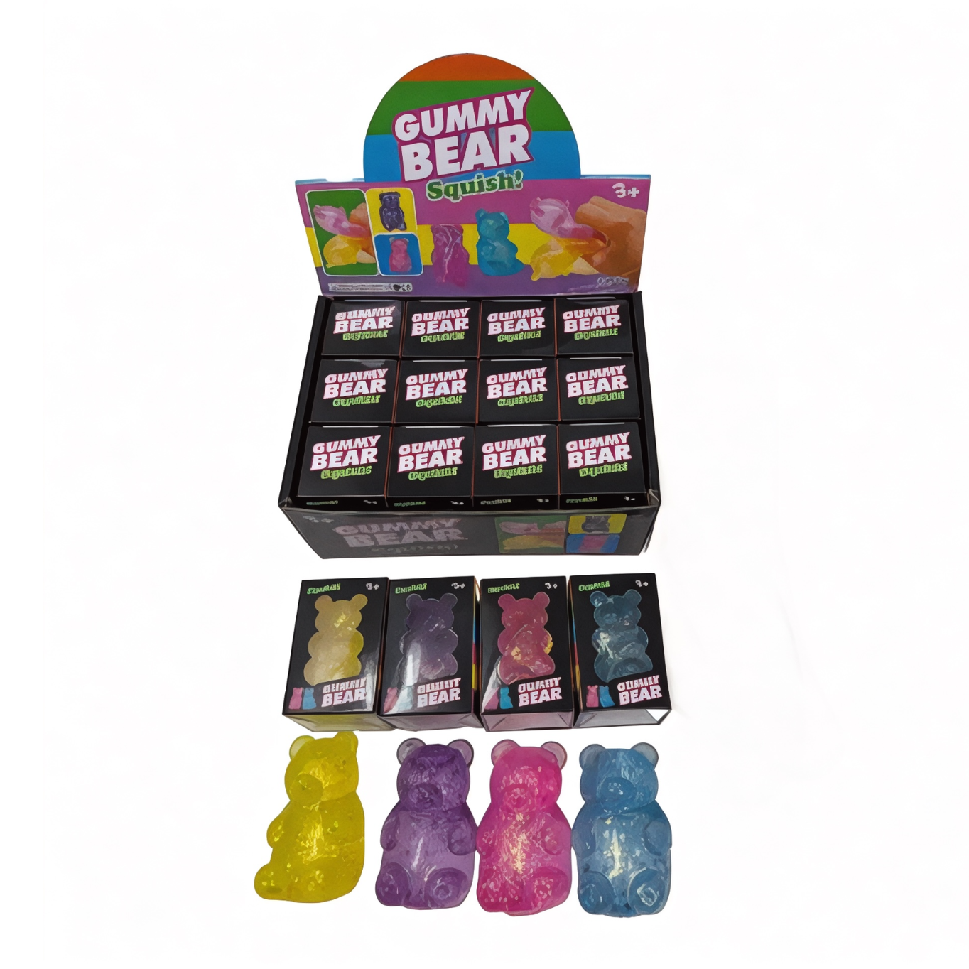 GLITTER GUMMY BEAR SQUISHY