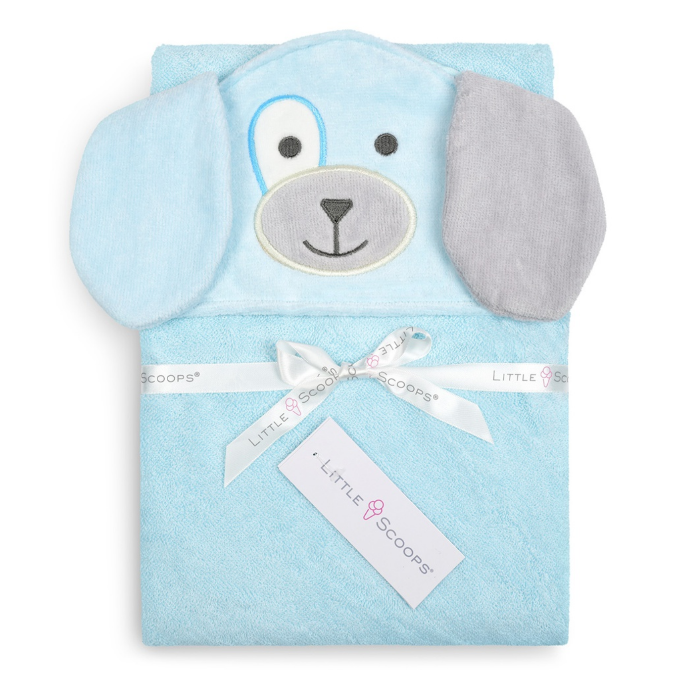 LITTLE SCOOPS DOG HOODED TOWEL