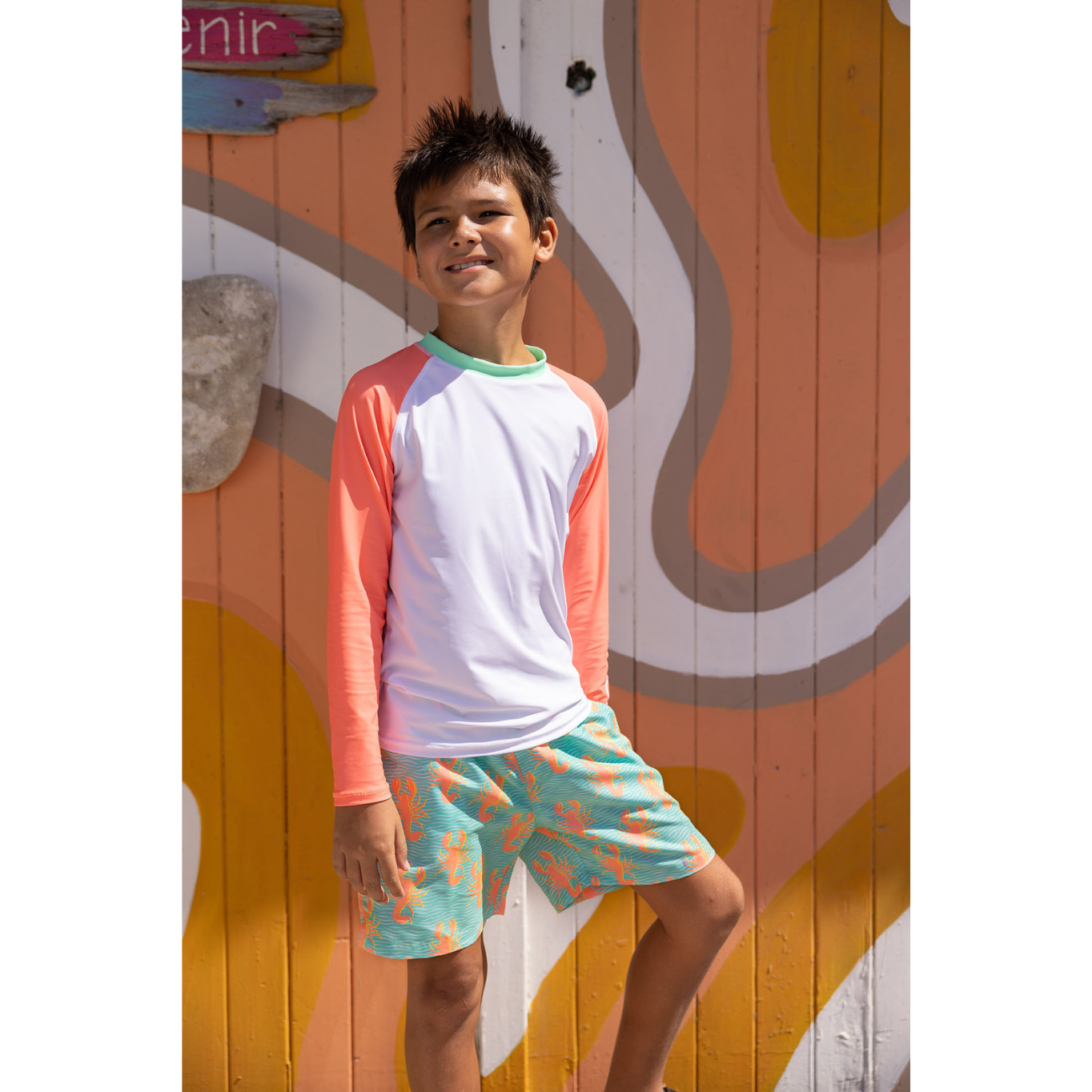WHITE CORAL RASH TOP