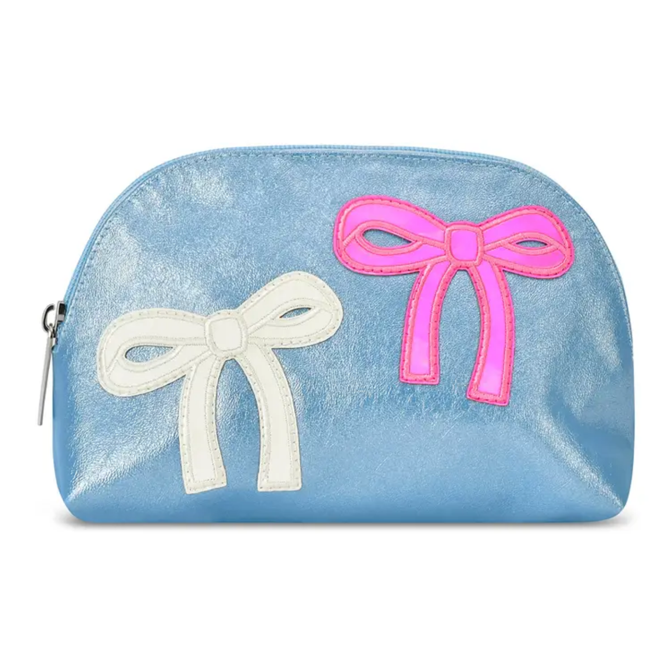 PATCHED BOW COSMETIC BAG