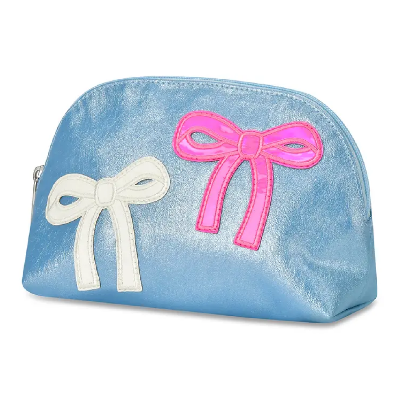 PATCHED BOW COSMETIC BAG