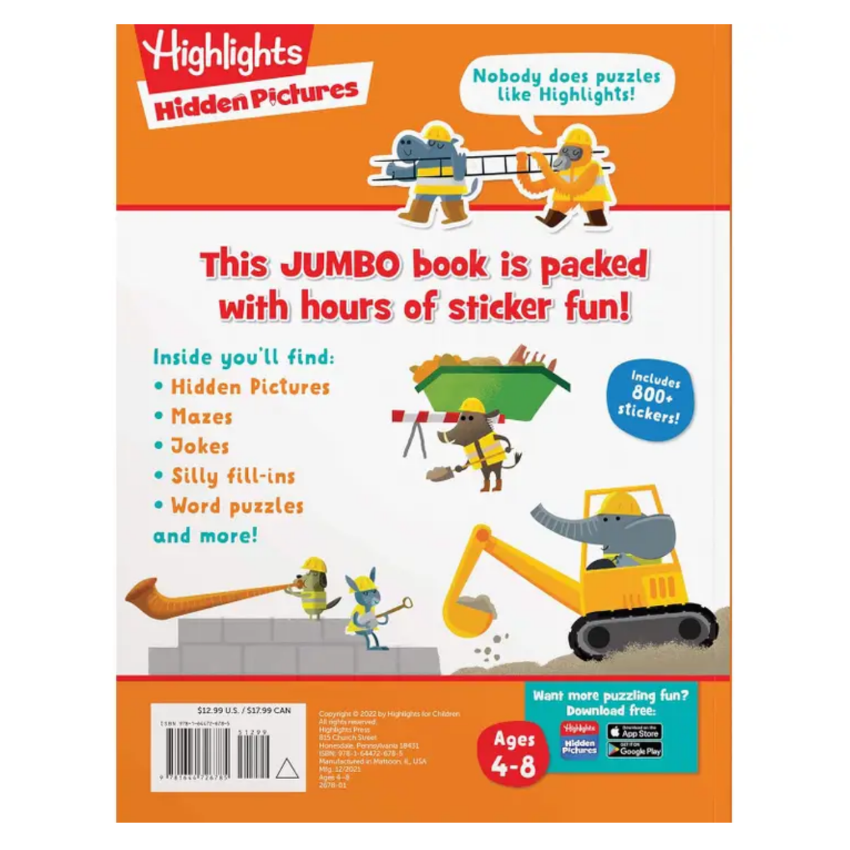 JUMBO BOOK OF STICKER PUZZLES