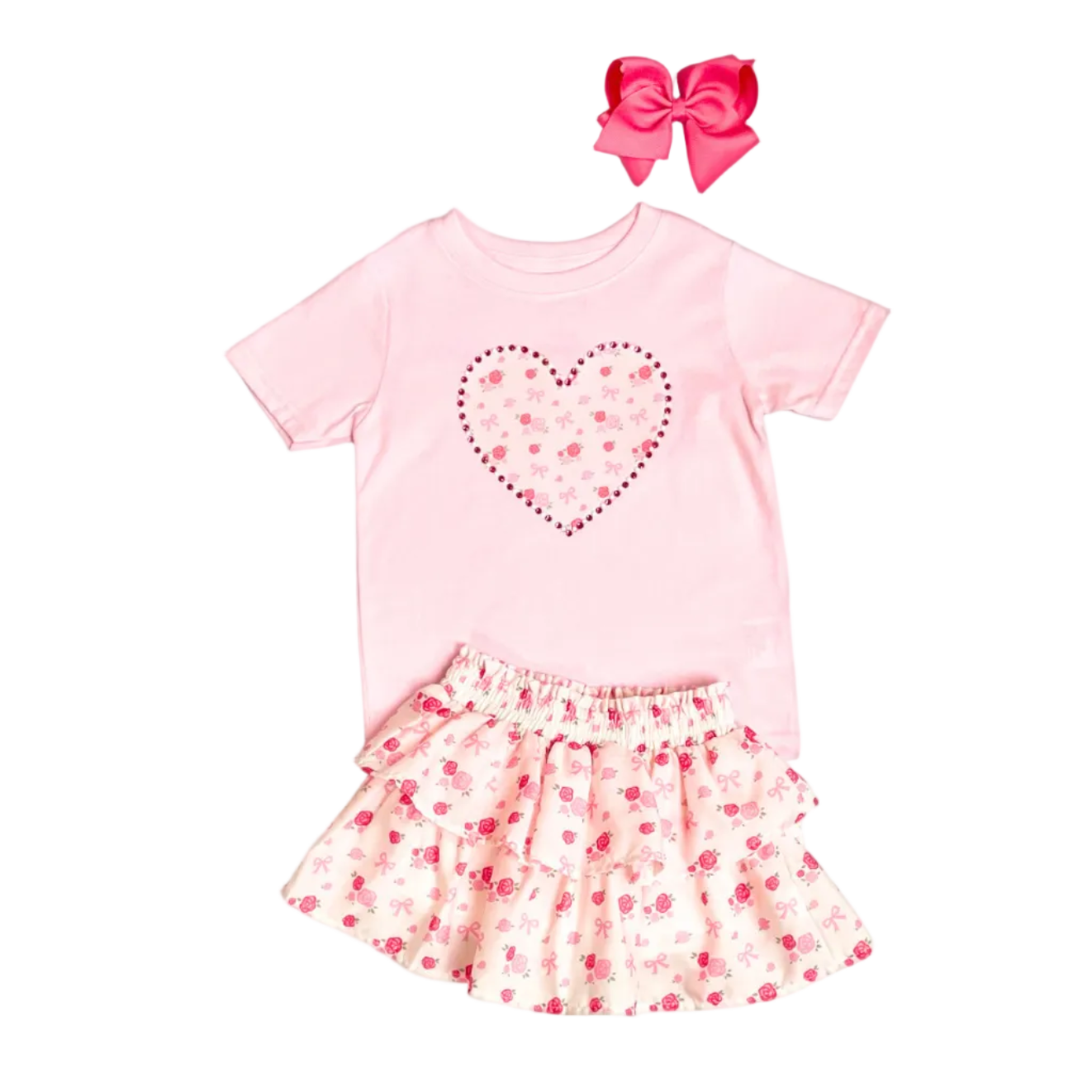 DAINTY ROSE SKORT SET