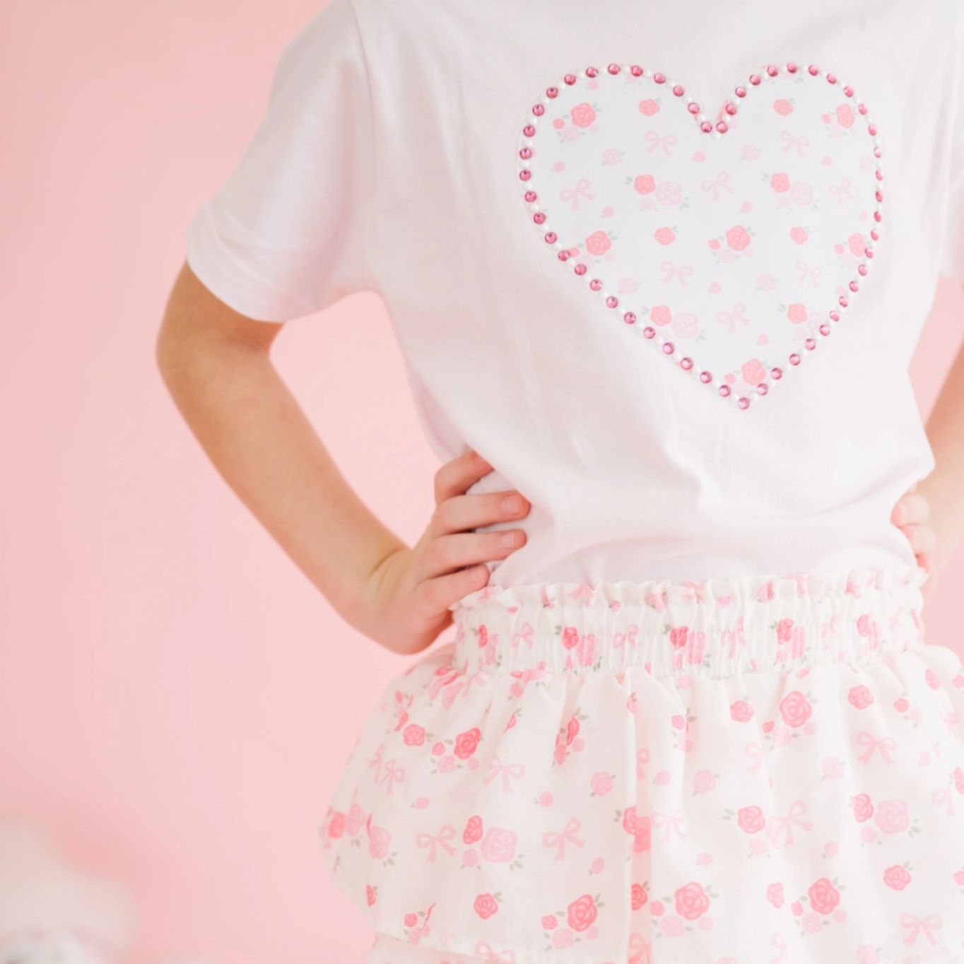 DAINTY ROSE SKORT SET