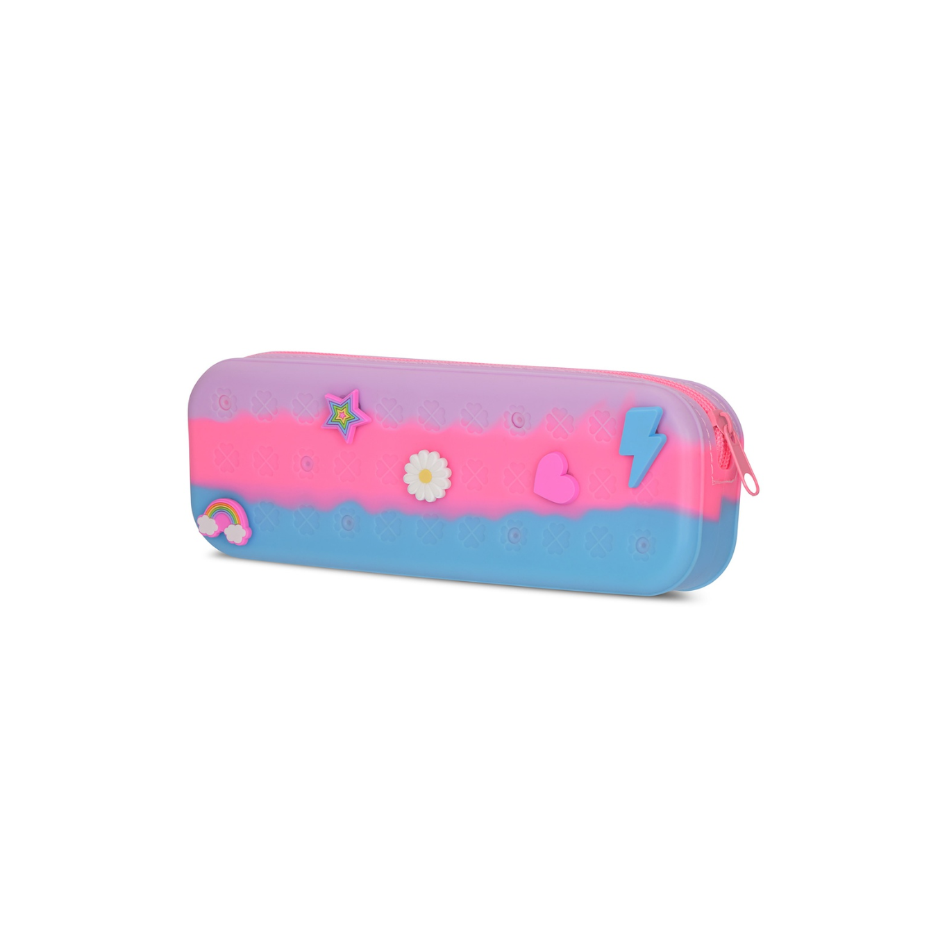 TIE DYE CHARMED JELLY PENCIL CASE