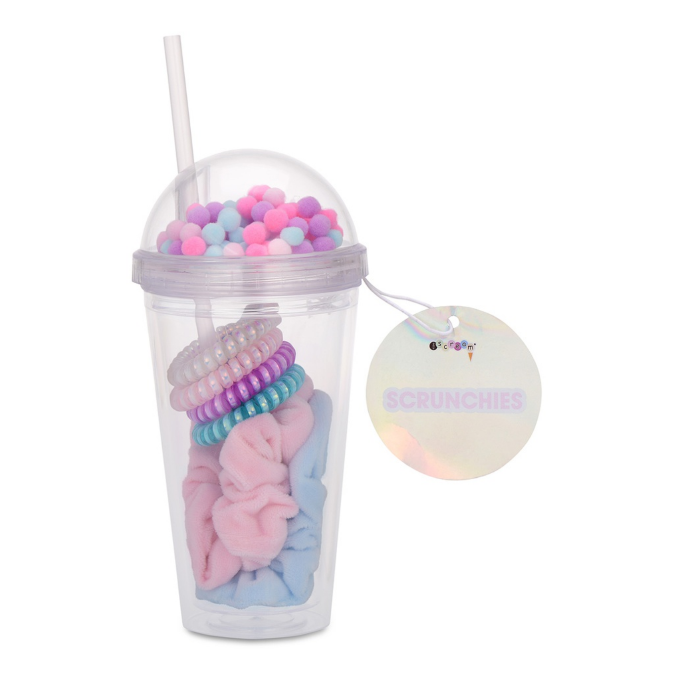 LATTE COIL AND FLEECE SCRUNCHIE SET