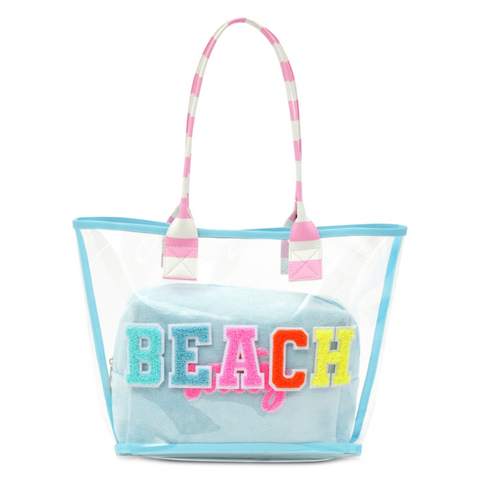 BEACH CLEAR TOTE BAG 2-PIECE SET